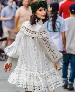 Zimmermann Moncur Studded Smock Lace Broderie Anglaise Mini Dress for rent on The Volte - image 4