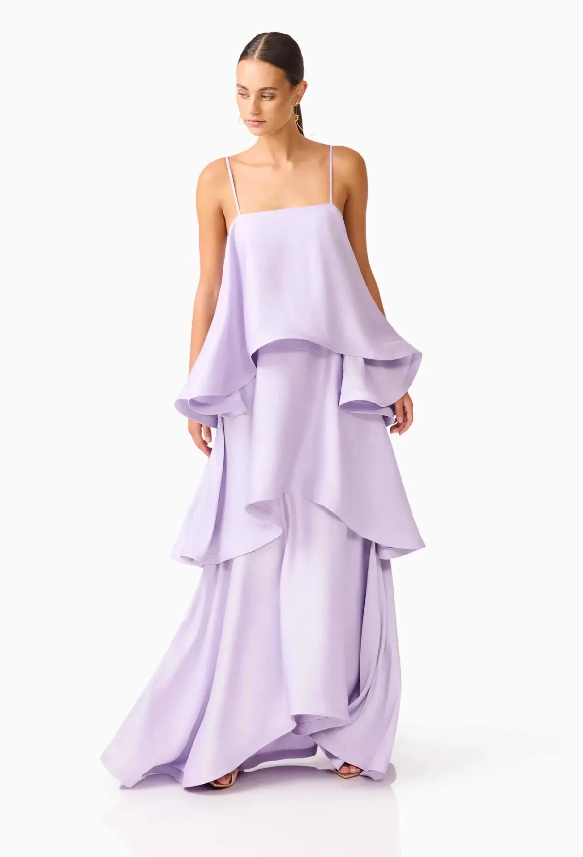 Tilly 3 Tiered Maxi Dress in Purple Size AU 6 - Image 3