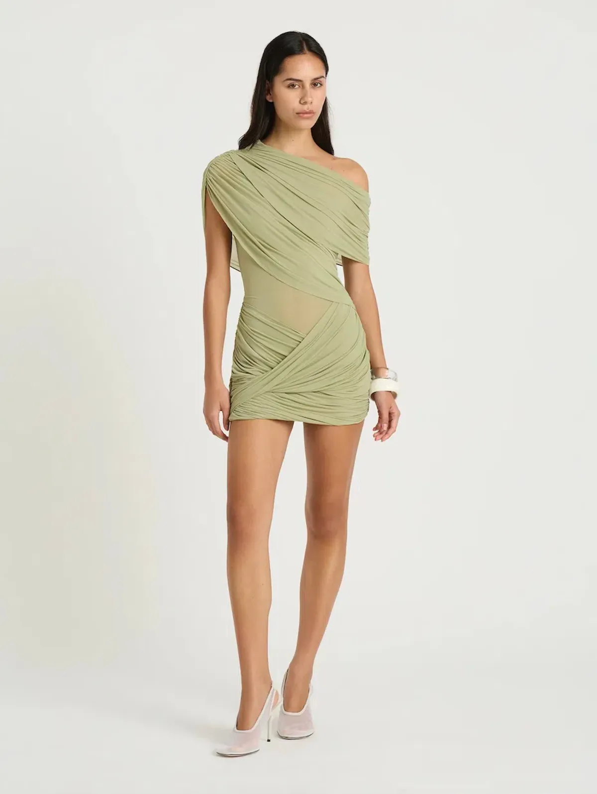 Benni Otto Mini Dress Pistachio size 6 - Image 1