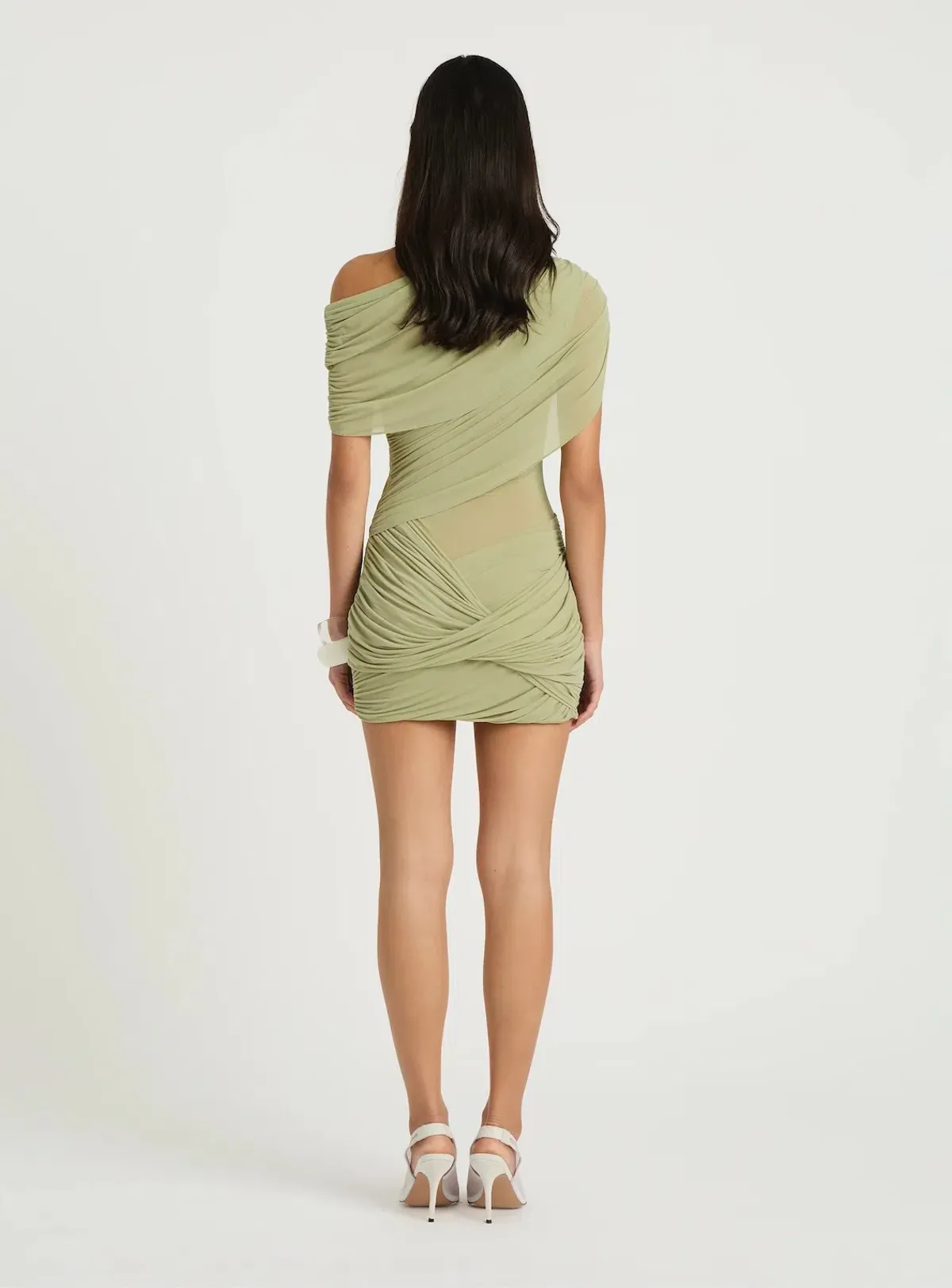 Benni Otto Mini Dress Pistachio size 6 - Image 3