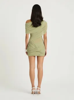 Benni Otto Mini Dress Pistachio size 6 for rent on The Volte - image 3