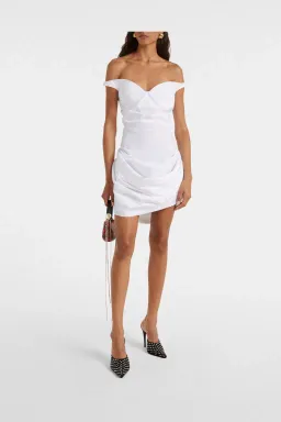 Magda Butrym Off-shoulder cotton minidress for rent on The Volte - image 3