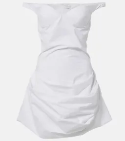 Magda Butrym Off-shoulder cotton minidress for rent on The Volte - image 1