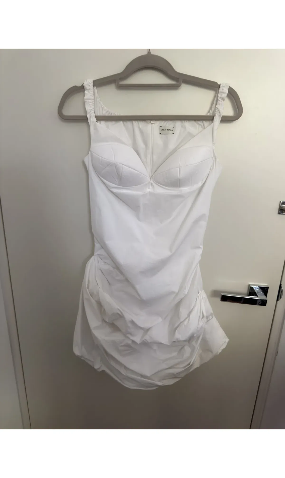 Magda Butrym Off-shoulder cotton minidress - Image 4