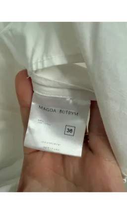 Magda Butrym Off-shoulder cotton minidress for rent on The Volte - image 7