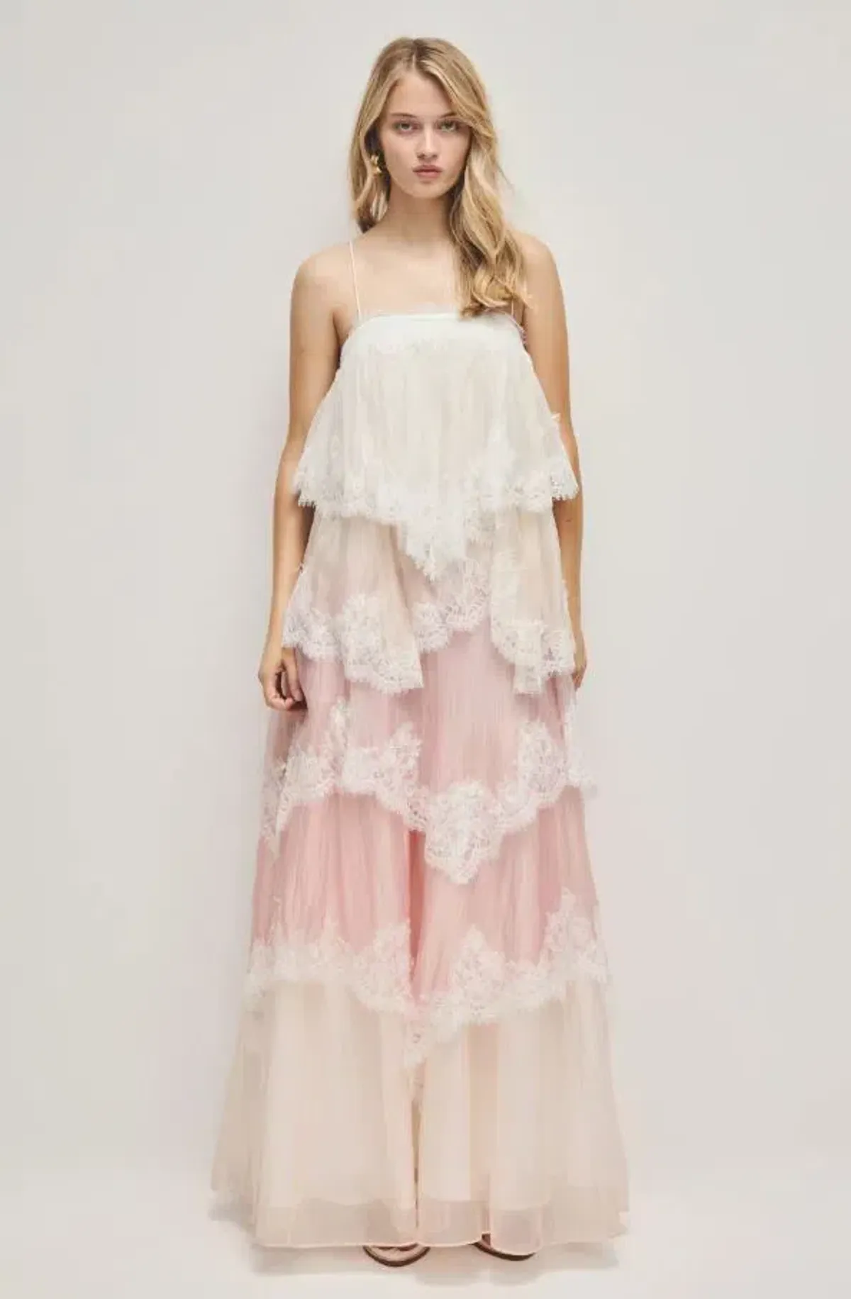 Aje Ophelia Lace Gown Pink 10 - Image 1