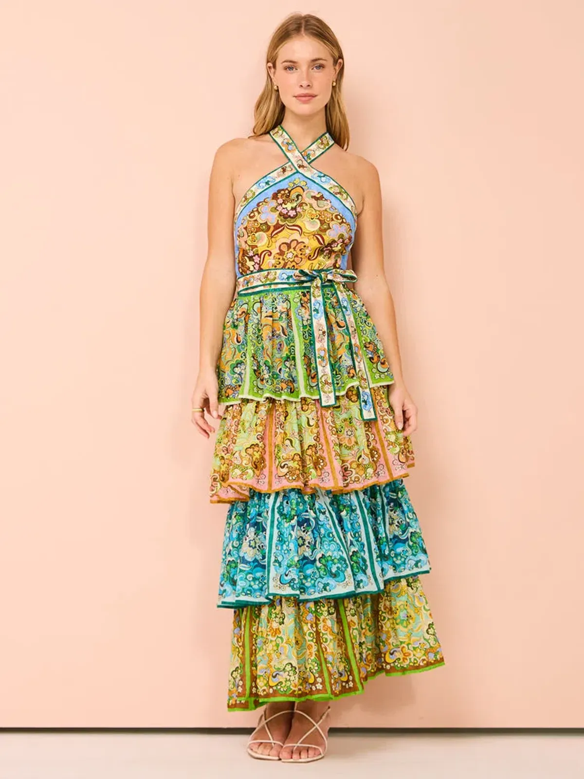 Alemais Dreamer Tiered Midi Dress size 8  - Image 3