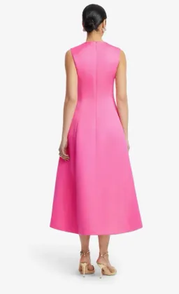 Leo Lin Cleo Applique Sleeveless Midi Fuchsia 16 for rent on The Volte - image 2