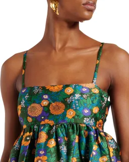 Alemais Carmine Printed Open Back Midi Dress Green Floral Multi Size 10 for rent on The Volte - image 2