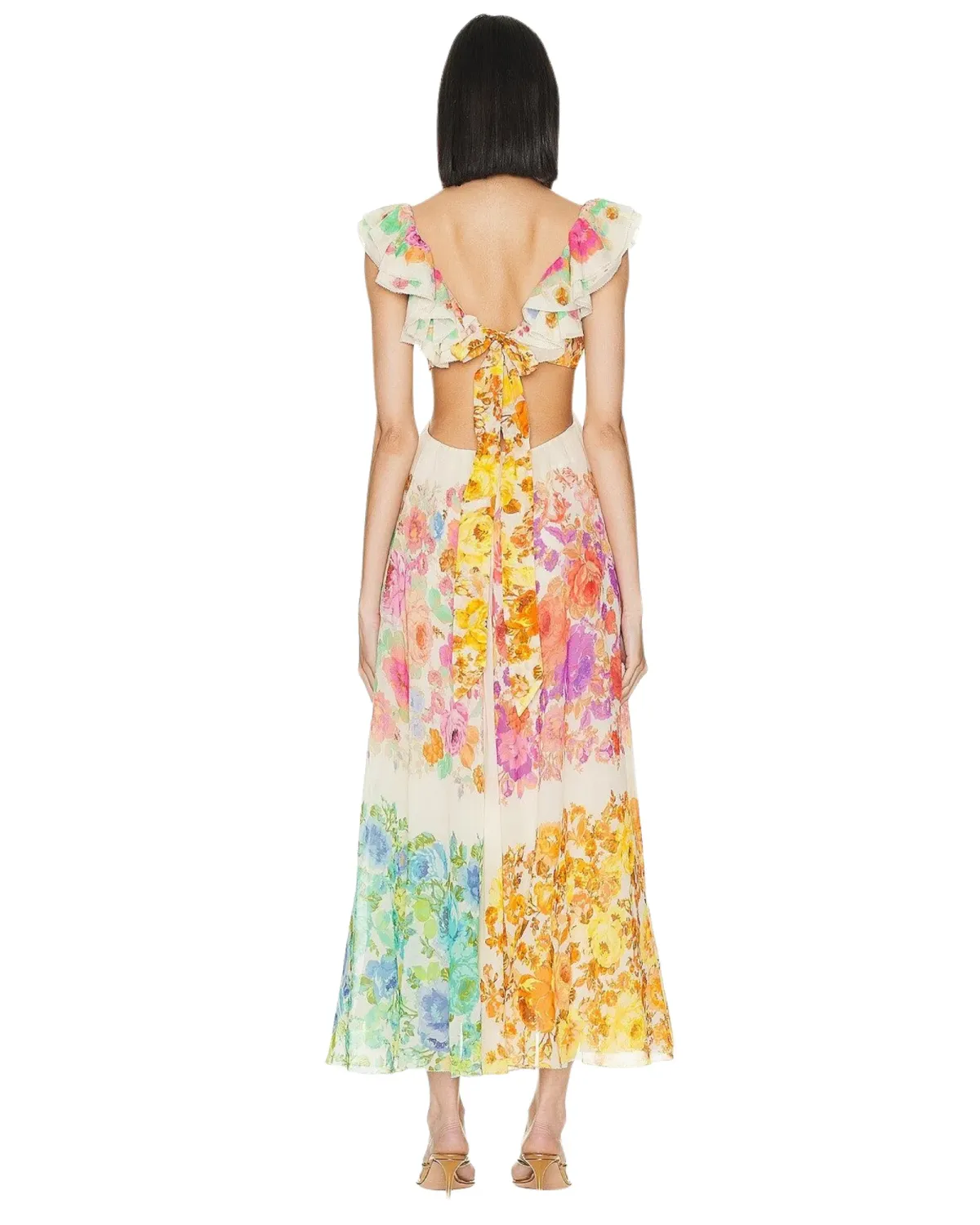 Zimmermann Raie Frill Shoulder Dress Size 2/ AU 12 - Image 2