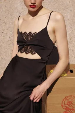 Valerie Midi Dress in Black from Bec + Bridge | Size 10  for rent on The Volte - image 2