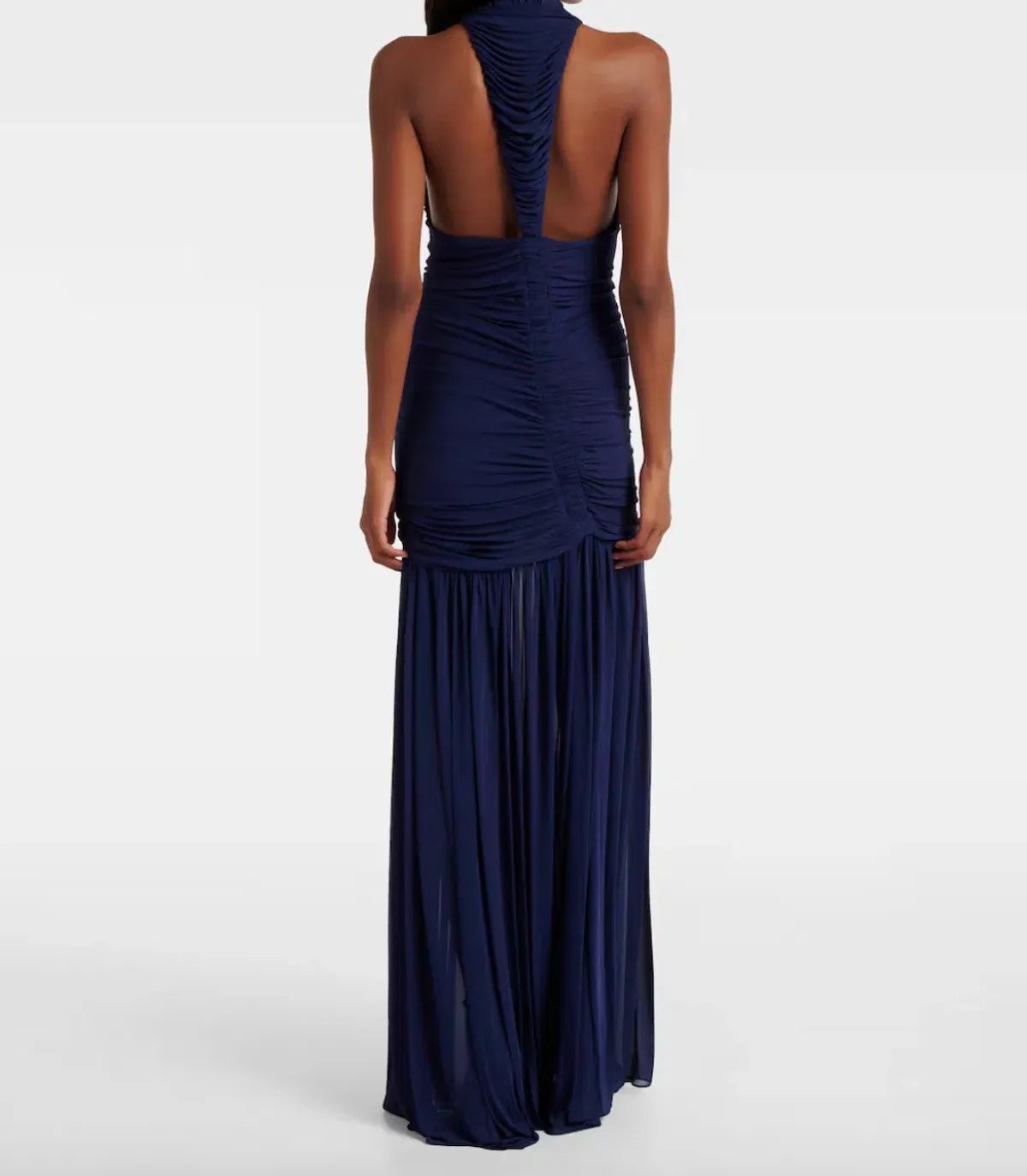 CHRISTOPHER ESBER Orion ruched halterneck gown in Navy Blue AU 8 - Image 2