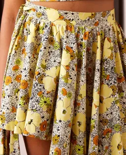 Alemais Orange Blossom Halter Neck Top & Assymetric Floral Skirt Set AU 4 for rent on The Volte - image 3