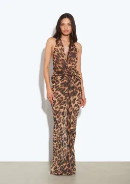 Rat & Boa Monique Top Size S/AU8 and Maxi Skirt Size M/AU10 Set in Leopard Print for rent on The Volte - image 1
