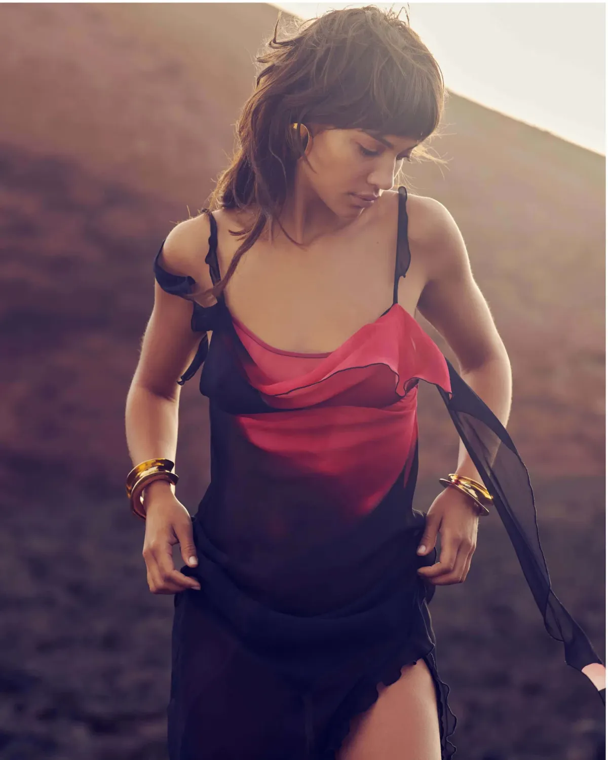 Rat & Boa Aurelia Maxi Dress Black/Tulip Print Size S / AU 8 - Image 2