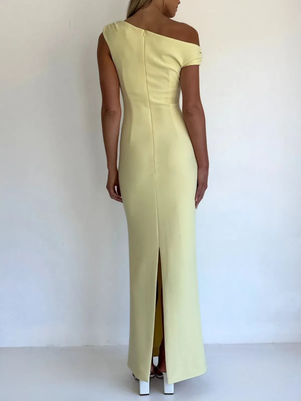By Nicola Sophia Maxi Dress size 8 Pastel Lemon - Image 6