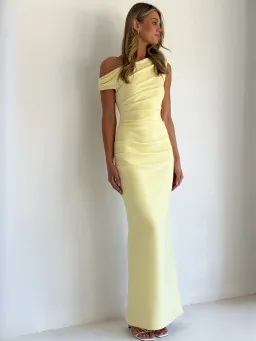 By Nicola Sophia Maxi Dress size 8 Pastel Lemon for rent on The Volte - image 2
