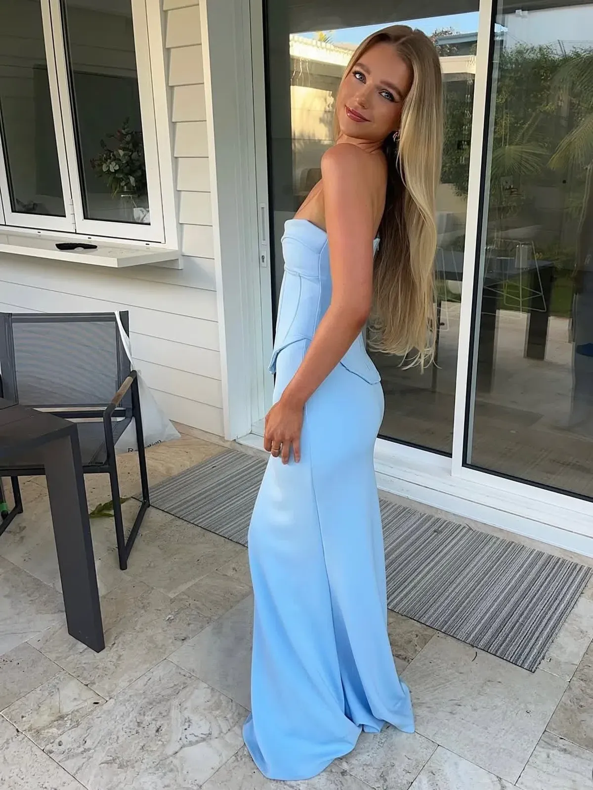 HNTR The Label Louie Gown in Baby Blue Size XS - Image 2