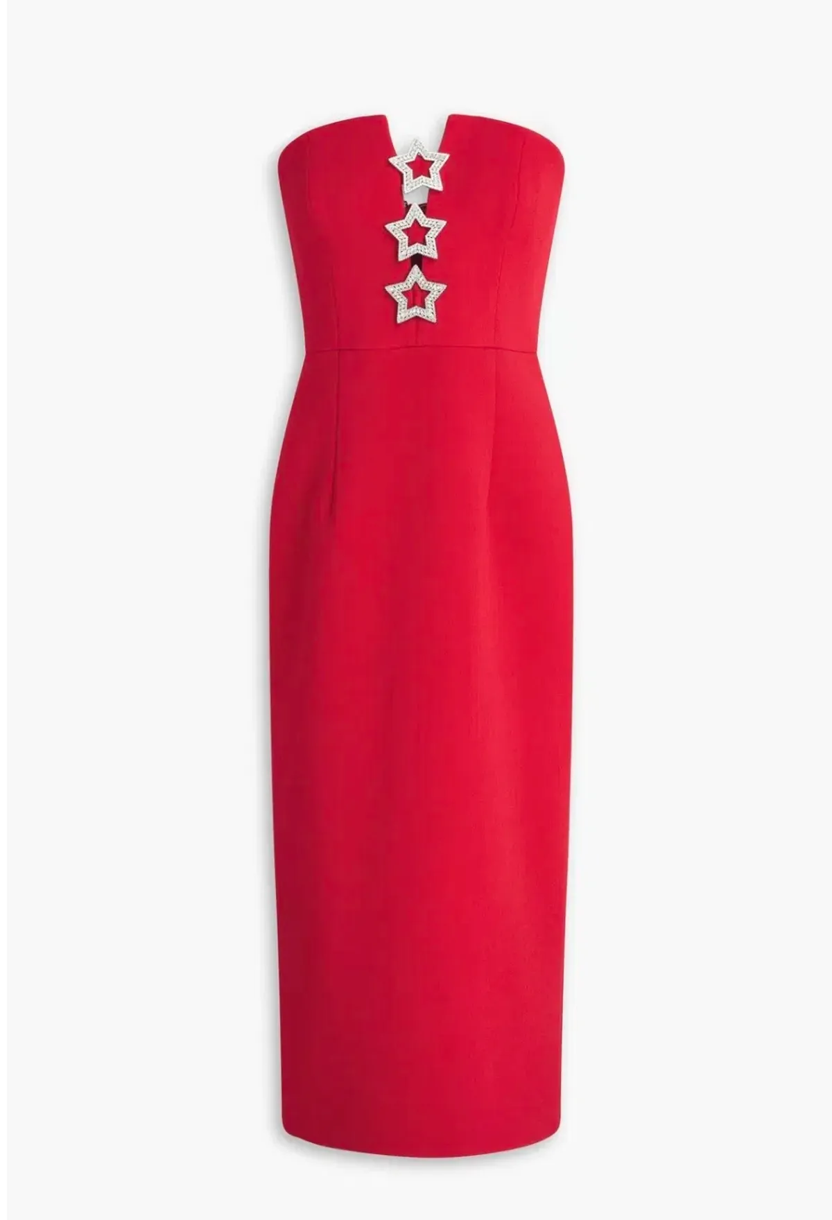 Rebecca Vallance Akari Strapless Midi Dress Red Size 8 - Image 6