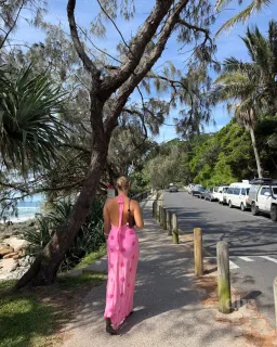 The Wolf Gang Sanja Slip maxi candy pink for rent on The Volte - image 4