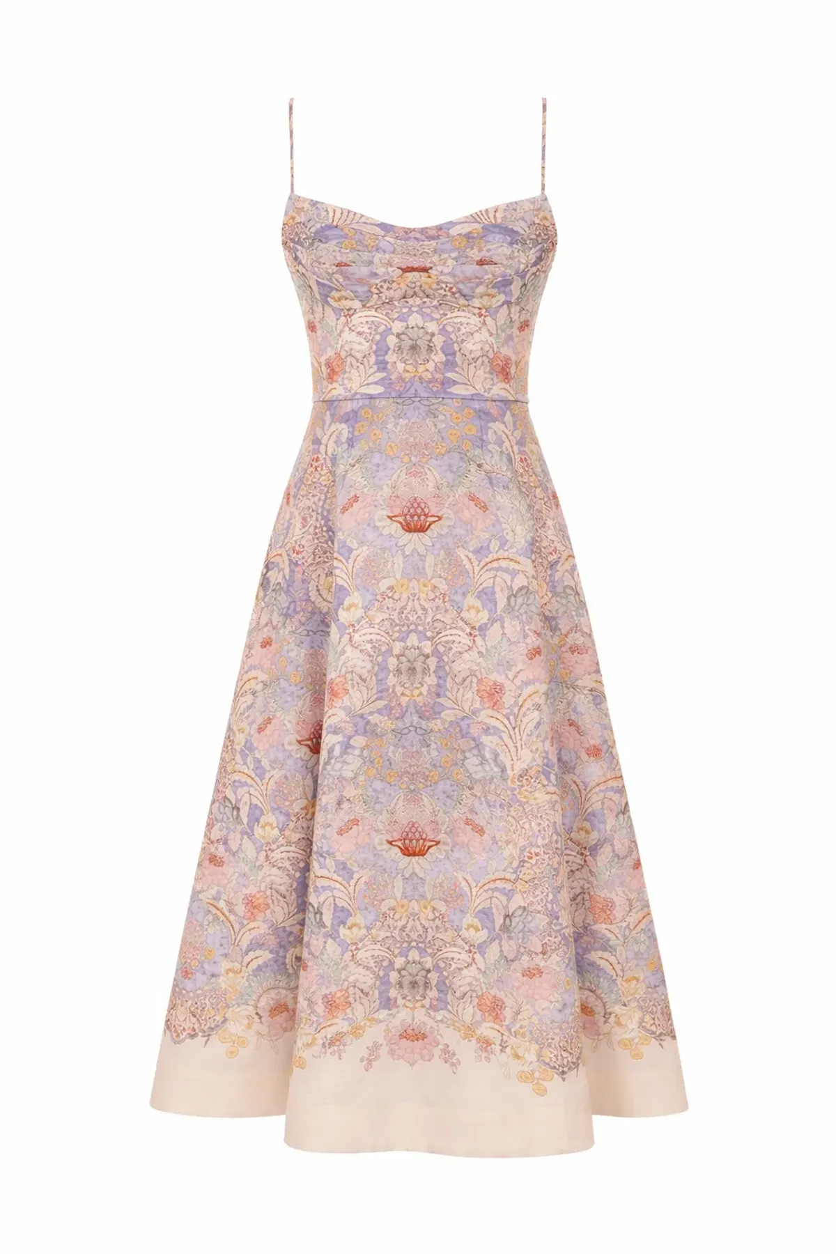 Zimmermann Rebellion Tuck Midi Dress in Blue Floral size 3 au 14 - Image 3