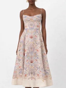 Zimmermann Rebellion Tuck Midi Dress in Blue Floral size 3 au 14 for rent on The Volte - image 1