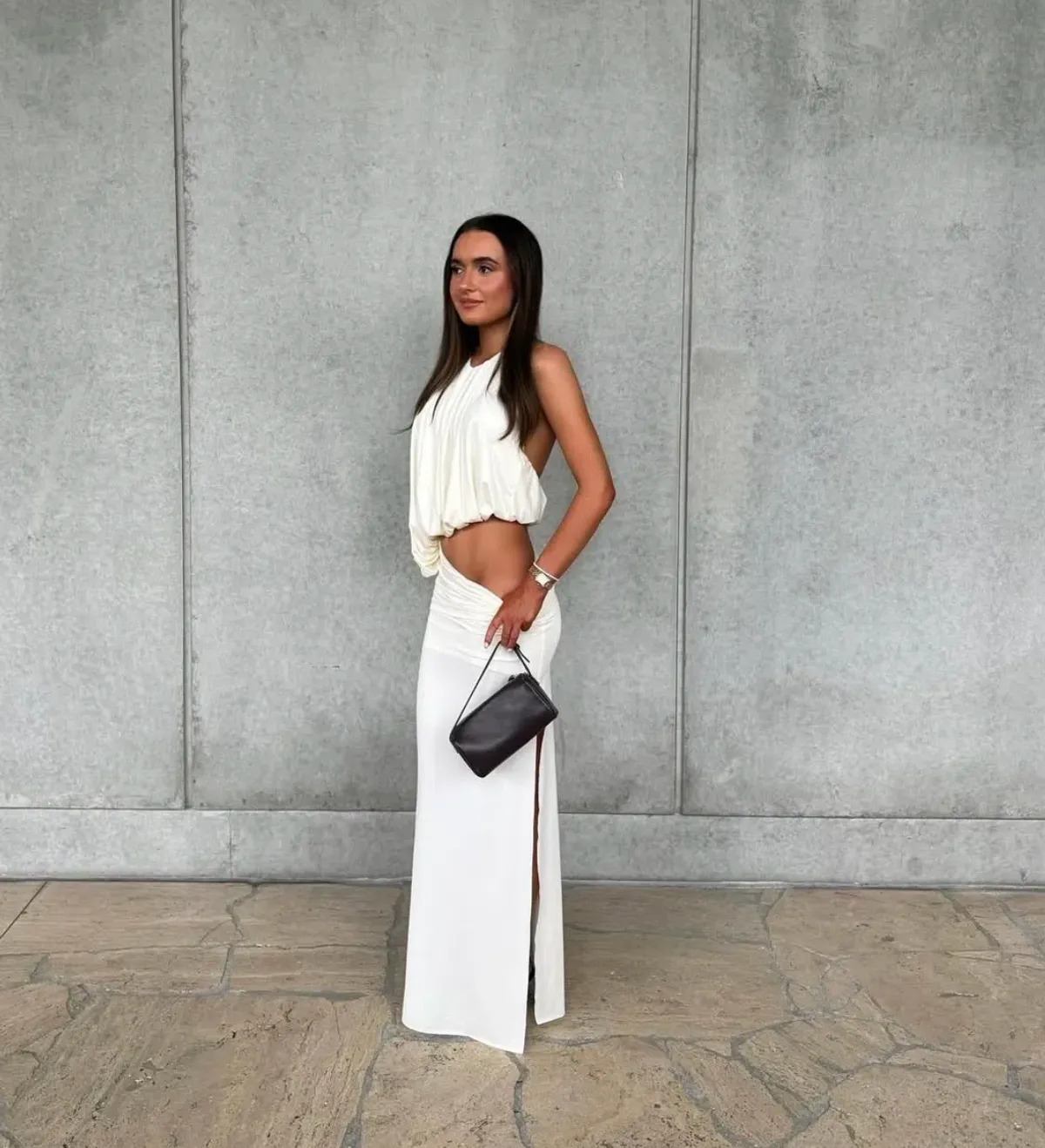 Bec and Bridge Cadence Racer Back Maxi Dress in Snow Cream White Size 8  - Image 1