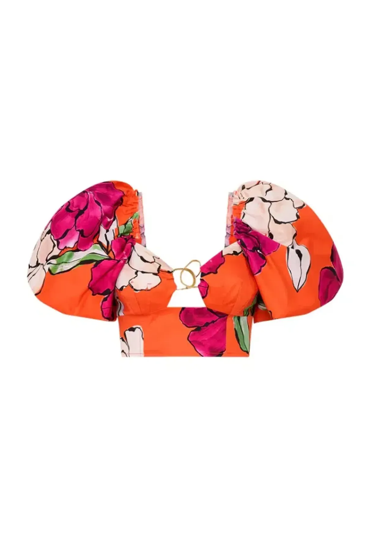 AJE MARCEL PUFF SLEEVE BODICE AND LEWIS SKIRT SET VIVID CAMELLIA SIZE 14 - Image 2