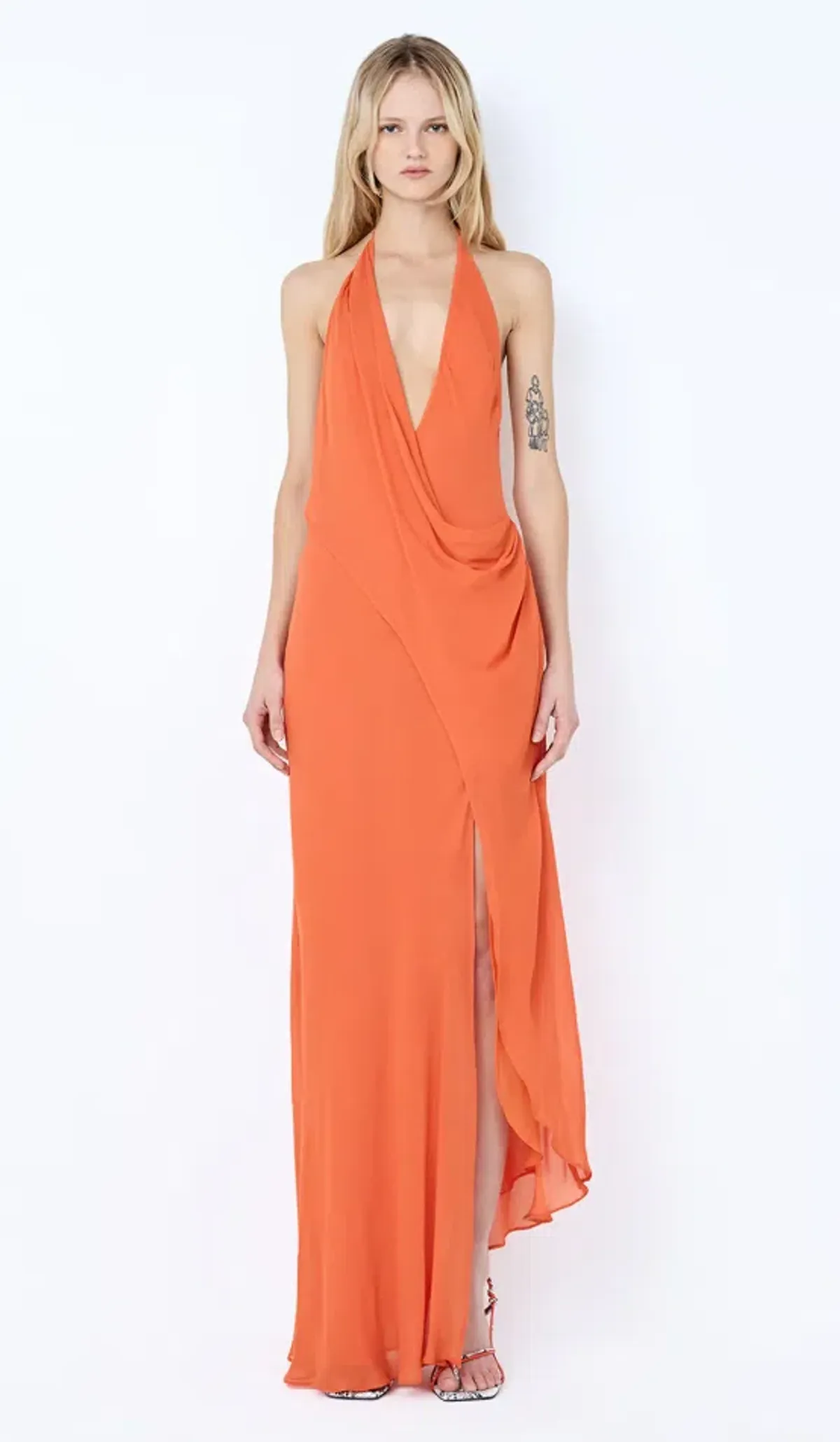Bec & Bridge SABRINA DRAPE MAXI DRESS Persimmon Size 10 - Image 1