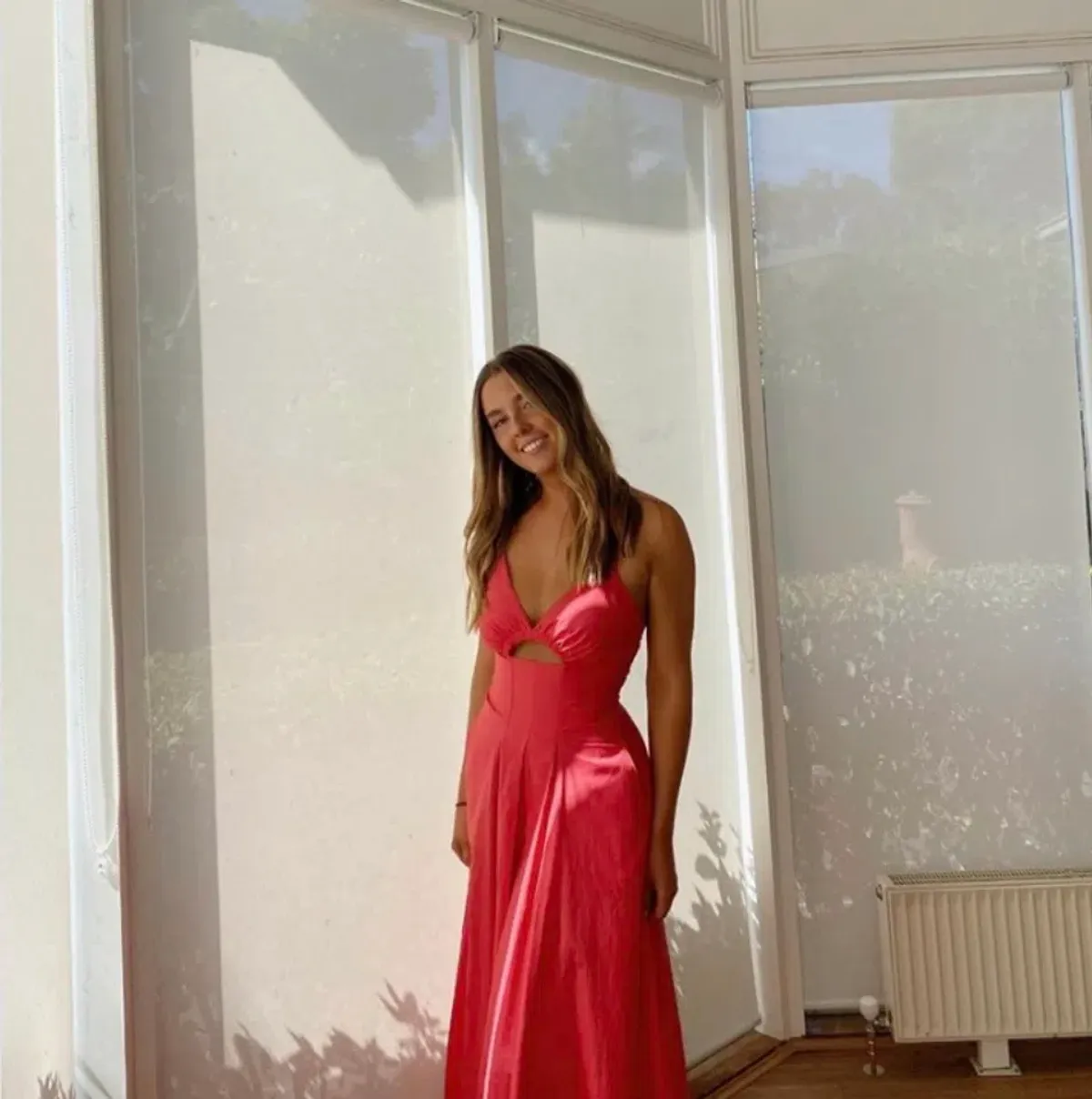 Scanlan Theodore Strappy Cotton Maxi Magenta - Image 1