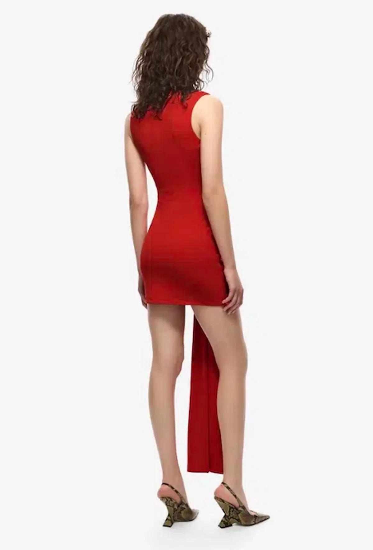 MISHA CUPRO MINI DRESS IN RED SIZE S - Image 3