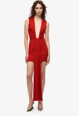 MISHA CUPRO MINI DRESS IN RED SIZE S for rent on The Volte - image 2