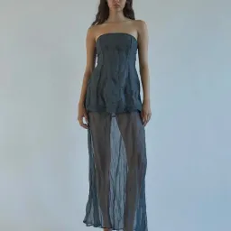 Paloma Wool Grey Mansino Maxi Dress for rent on The Volte - image 3