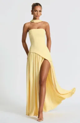 Maliyah Maxi Dress - Lemon for rent on The Volte - image 4