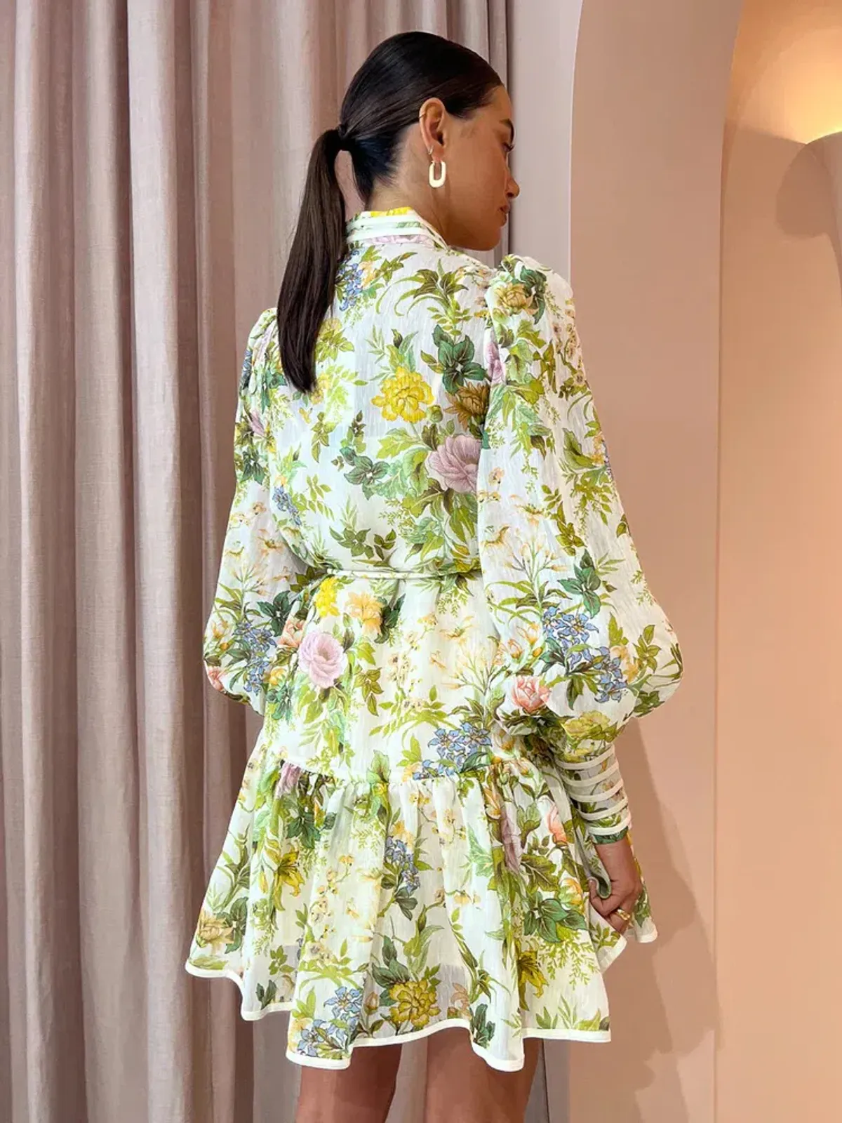 Alemais Eden Mini Dress Floral Size 10 - Image 3