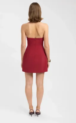 Kookai Alto Low Cut Mini Dress in Winery for rent on The Volte - image 3
