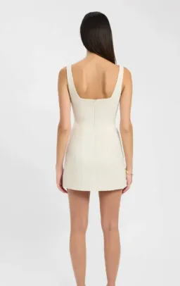 Kookai Alto Bustier Mini Dress in Almond Milk Size 12 for rent on The Volte - image 3