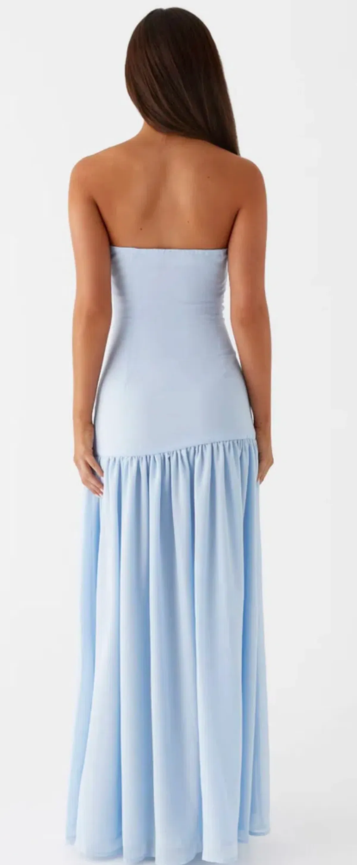 Asymmetrical Baby Blue Maxi - Image 2