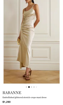 Paco rabanne embellished glitter maxi dress for rent on The Volte - image 1