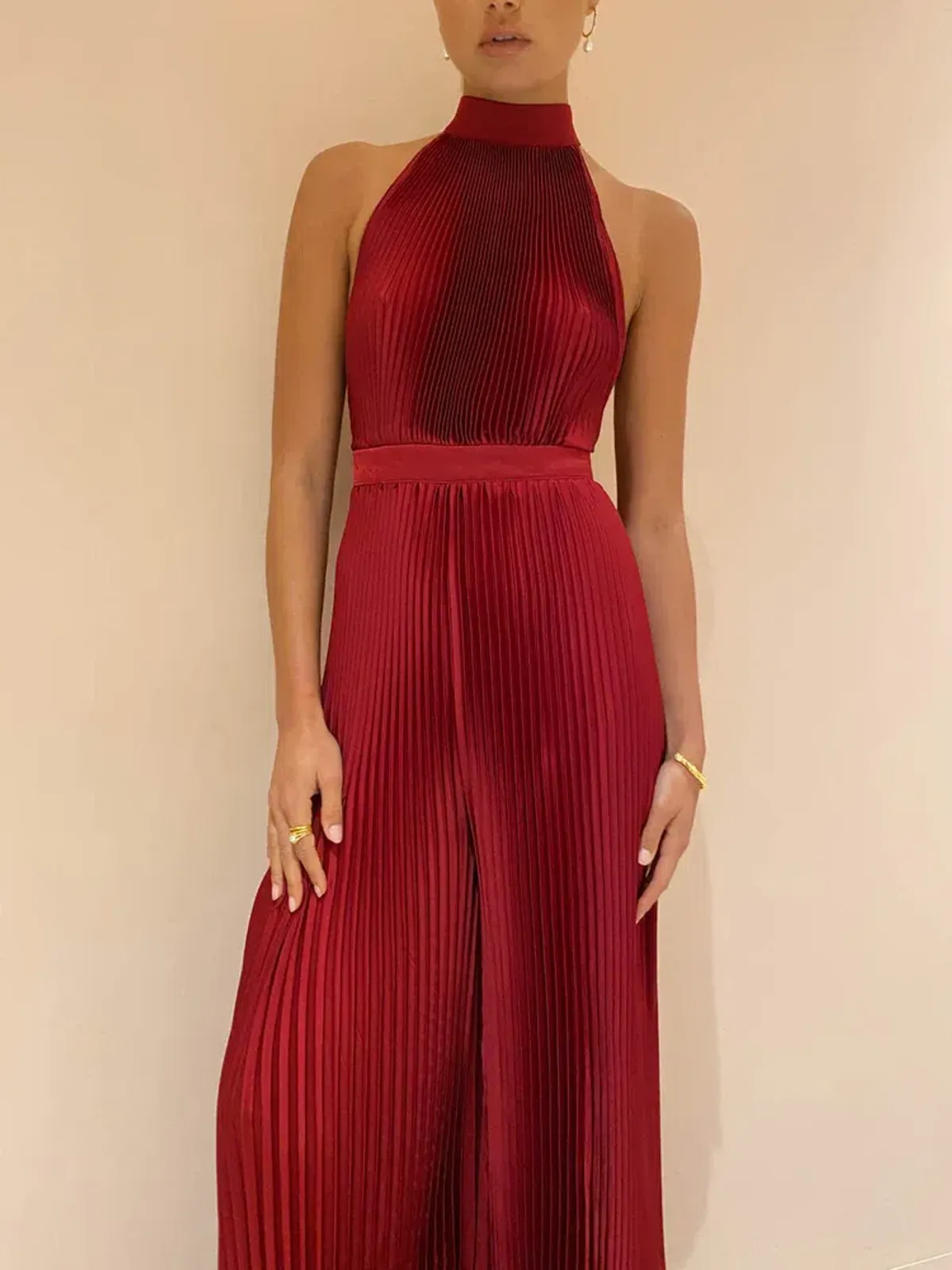 Lidee Cinema Jumpsuit In Ruby Size 10 - Image 2