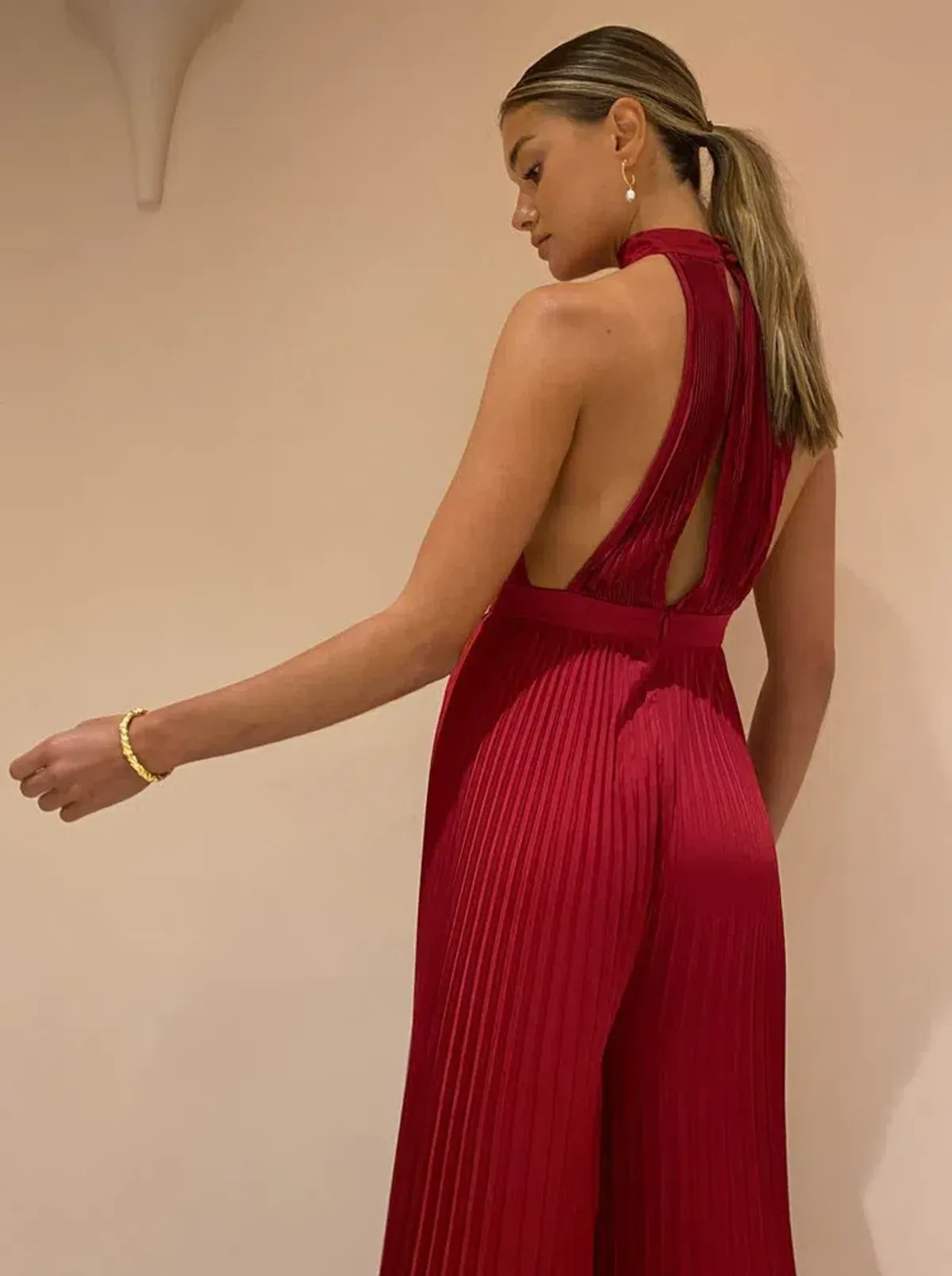 Lidee Cinema Jumpsuit In Ruby Size 10 - Image 3