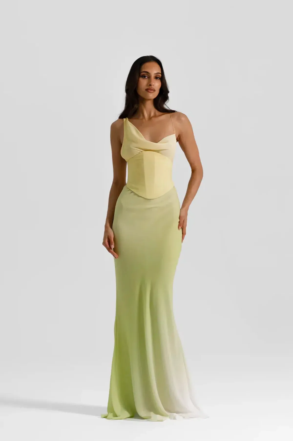 Natalie Rolt Hallie Gown in Citrus Green Size AU 8 (Size 1) - Image 1