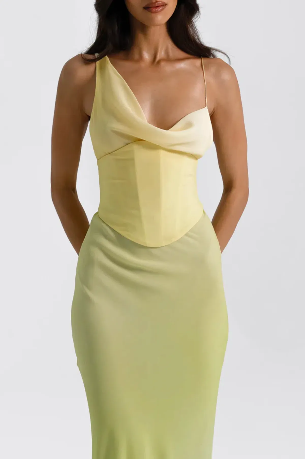 Natalie Rolt Hallie Gown in Citrus Green Size AU 8 (Size 1) - Image 2
