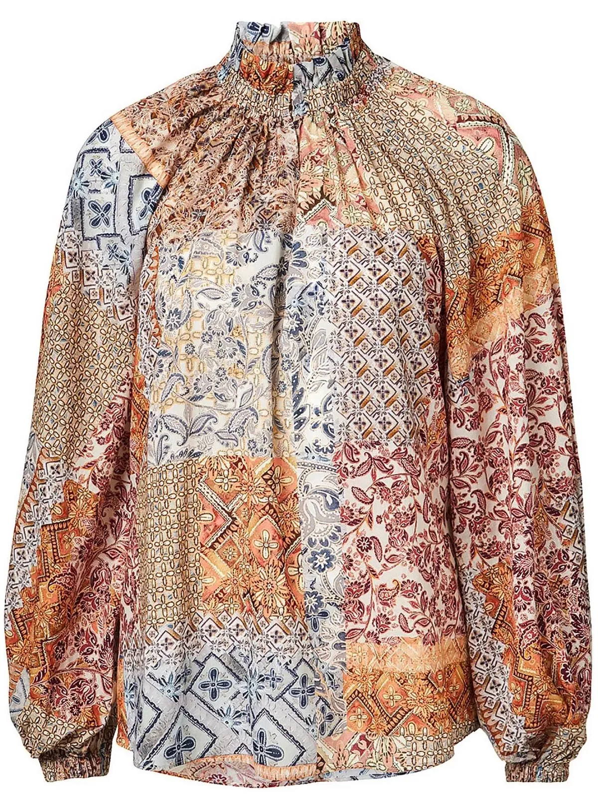 Witchery Print Raglan Blouse Size 12 - Image 3