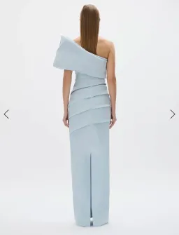 Rachel Gilbert Kat Gown - colour ice (blue) in size 4 / 14 for rent on The Volte - image 4
