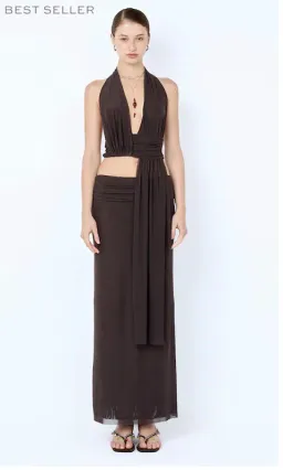 BEC AND BRIDGE EVA SET TOP AND SKIRT IN BROWN SIZE 6 for rent on The Volte - image 1