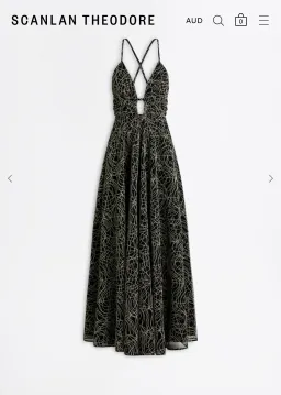 Scanlan Theodore black cornelli gown for rent on The Volte - image 1