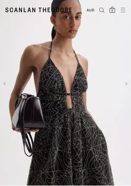 Scanlan Theodore black cornelli gown for rent on The Volte - image 3