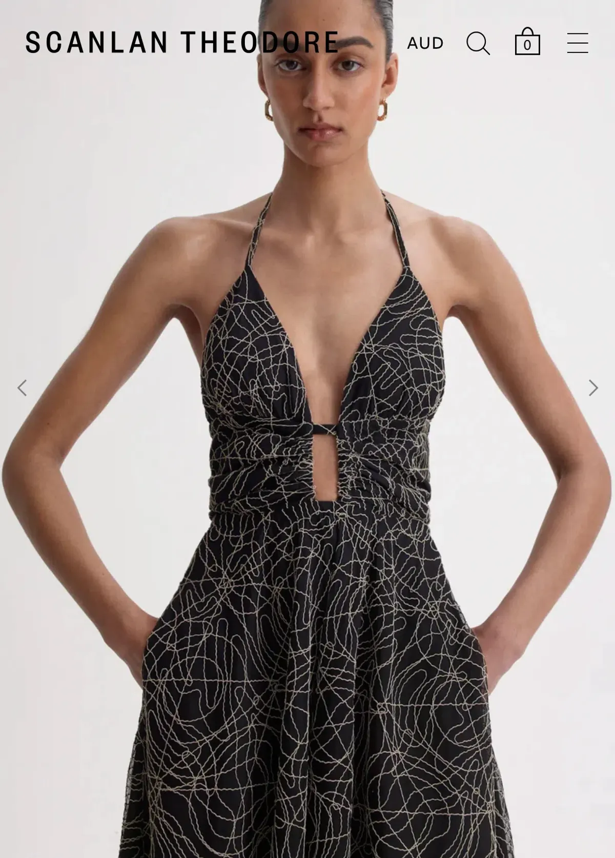 Scanlan Theodore black cornelli gown - Image 2