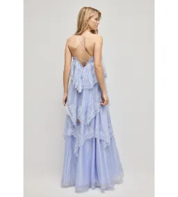Aje Ophelia Lace Gown in French Blue Size AU8 for rent on The Volte - image 3